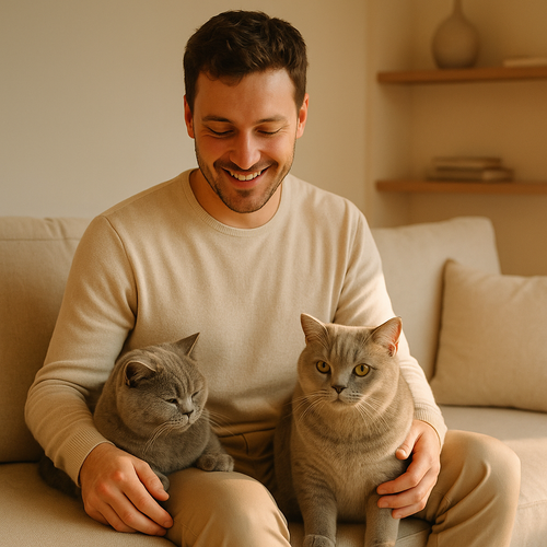 Daniel, Besitzer von 2 Britisch Kurzhaar Katzen