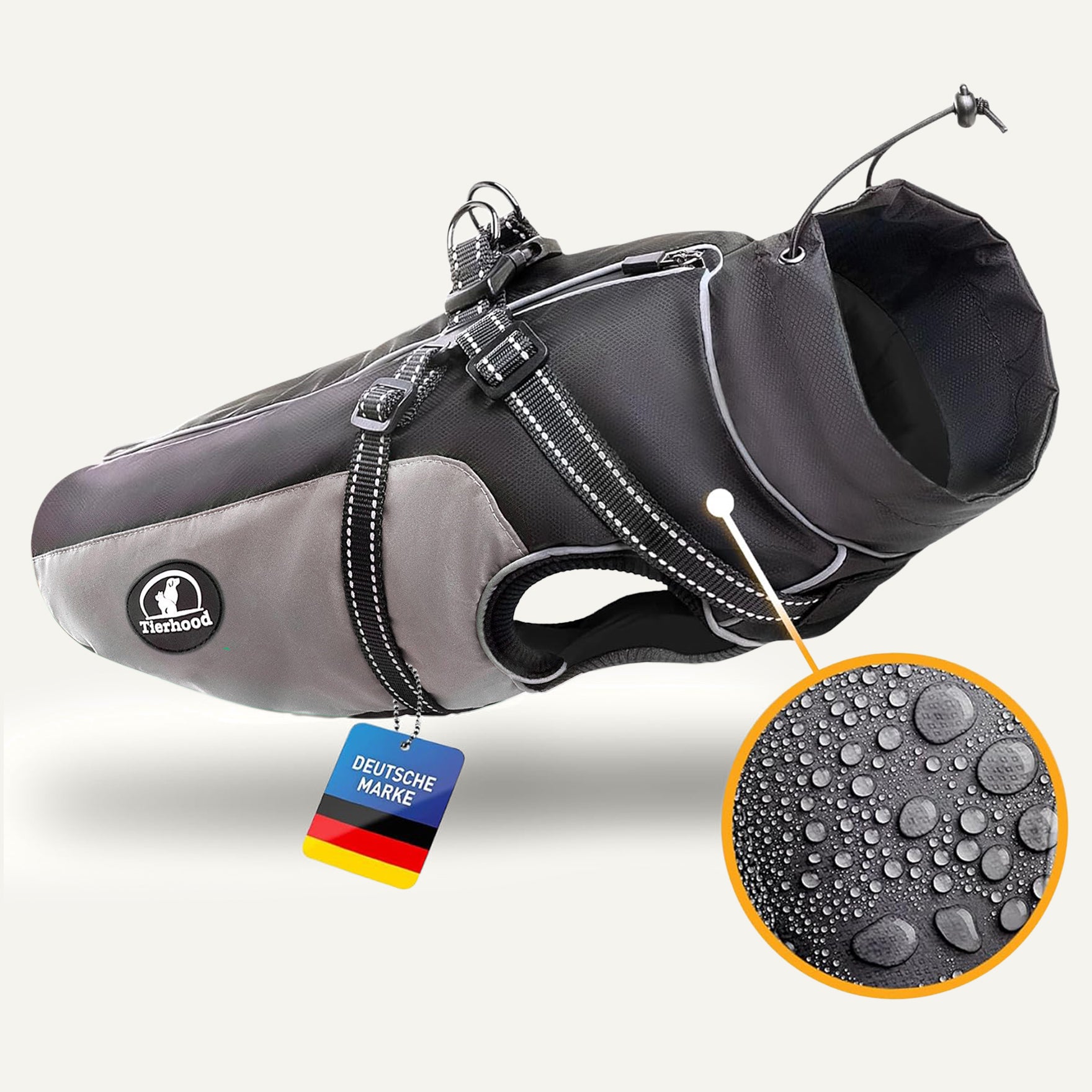 Wasserdichter Hundemantel Von Animate – Gepolstert & In Schwarz, Für Kleine Und Große Hunde