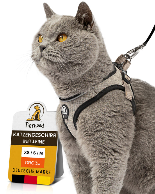 Softgeschirr für Katzen inkl. 1.8m Katzenleine